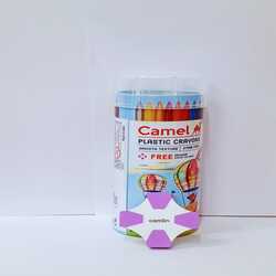 Camel Plastic Crayons 28 Shades + Free Eraser n Fridge Magnet 